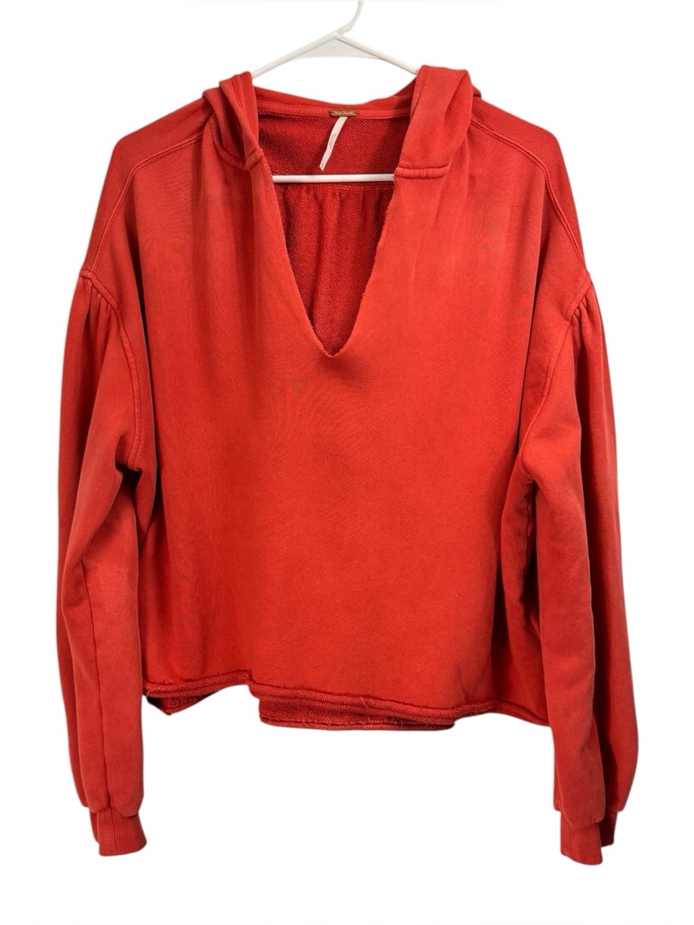 Free People Sunrise Sunset Hoodie Size Small Oversized Rose Crimson Sweatshirt